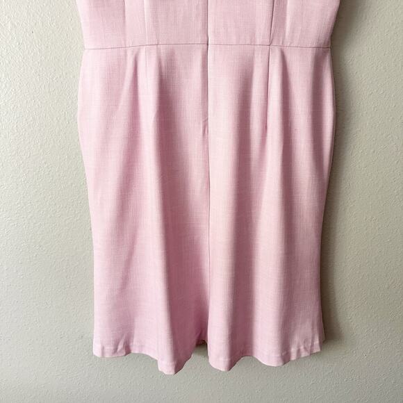 Ann Taylor Crewneck Flare Short Sleeve Pink Sheath Dress Women's Size 14 petite - Picture 10 of 15